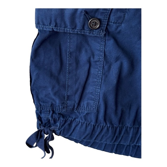 Lauren Jeans Co. Women's 100% Cotton Poplin Cargo Short Navy Blue - Picture 3 of 5